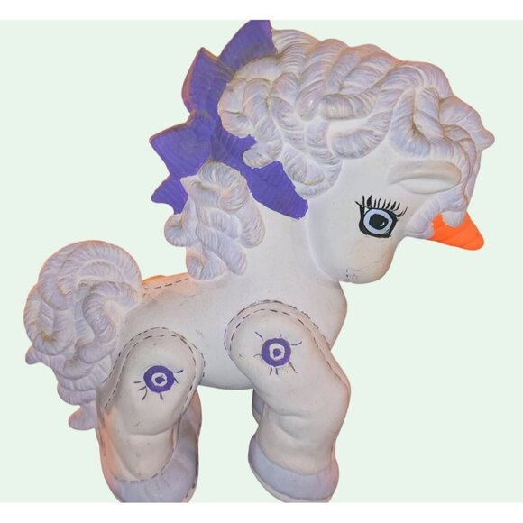 Vintage 1980s My Pretty Pony Figure With Purple Hair Handpainted - Picture 7 of 11